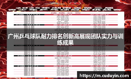 广州乒乓球队耐力排名创新高展现团队实力与训练成果