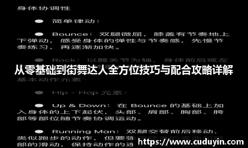 从零基础到街舞达人全方位技巧与配合攻略详解